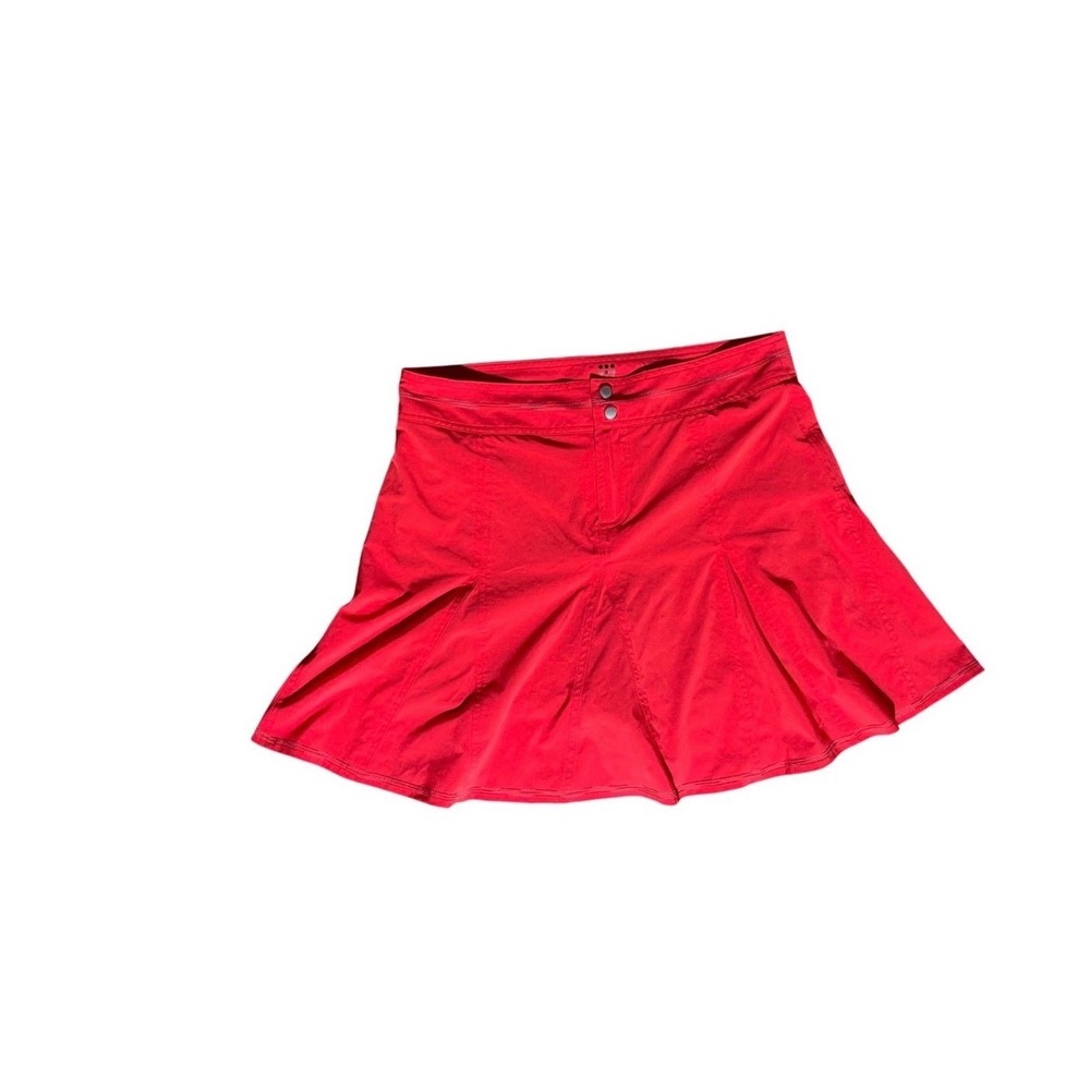 Title Nine Red Athletic Hiking Skort Pleated Activewear Skirt Shorts Size 10
